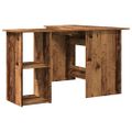 vidaXL Rohový stôl staré drevo 120x140x75 cm kompozitné drevo