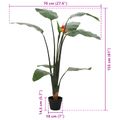 vidaXL Umelá rastlina Strelitzia Zelená 70 x 18 x 155 cm Textília a PE