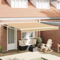 vidaXL Sklopná markíza Viacfarebný 400 × 300 cm Polyester a kov