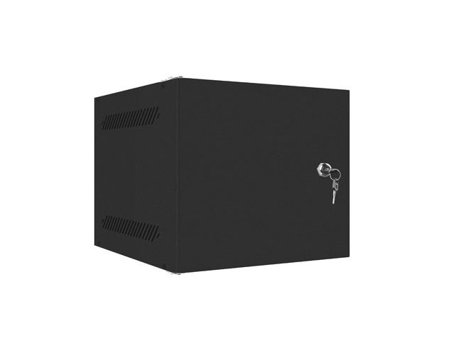 LANBERG RACKOVÁ SKRIŇA 10'' NÁSTENNÁ 4U/280X310 PRO VLASTNÚ MONTÁŽ S KOVOVÝMI DVERAMI ČIERNA-FLAT PACK
