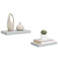 vidaXL Plávajúce nástenné police 2 ks betónovo-sivé 40x23x3,8 cm MDF