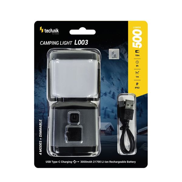 Technik MT-L003 kempingové svietidlo (1x 21700 3000mAh) (500 lm)
