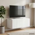 vidaXL Nástenná TV skrinka 78,5 x 41 x 30 cm Biela Kompozitné drevo