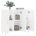 vidaXL Komoda biela 90x34x80 cm kompozitné drevo