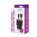 SETTY nabíjačka 1x USB 2,4A čierna + microUSB kábel 1,0 m (GSM108851)