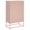 vidaXL Vysoká skrinka ružová 68x39x111,5 oceľ
