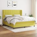 vidaXL Boxspring posteľ s matracom zelená 160x200 cm látka
