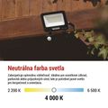 LED reflektor GLARO s pohybovým čidlom, 30 W, čierny, IP54, 3000 lm, neutrálna biela