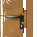 vidaXL Záhradná brána 100x150 cm, corten oceľ, bambusový dizajn