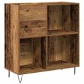 vidaXL Skrinka na gramofónové platne Staré drevo 85 x 38 x 89 cm