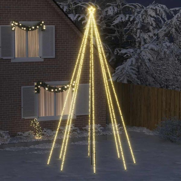 vidaXL LED vodopádové svetlá na vianočný stromček interiérové a exteriérové 800 LED diód 5 m