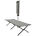 vidaXL Skladacia kempingová posteľ 2 ks Sivá 210 x 80 x 46 cm