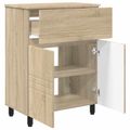 vidaXL Kozmetický stolík do kúpeľne Dub sonoma 60 x 35 x 80 cm
