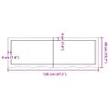 vidaXL Kúpeľňová doska 120x40x(2-6) cm neošetrený masív