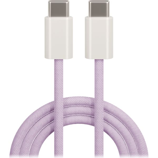 Maxlife MXUC-06 kábel USB-C - USB-C 1,0 m 20W fialový nylon