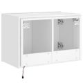 vidaXL TV nástenná skrinka s LED svetlami biela 60x35x41 cm