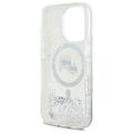 Puzdro Karl Lagerfeld pre iPhone 16 Pro 6,3" KLHMP16LLGKCSGH transparentné Hard Liquid Glitter Karl&Choupette Head MagSafe
