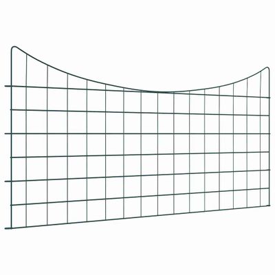 vidaXL Sada plotu pre rybník 5 ks 100 x 50 cm Oceľ Zelená
