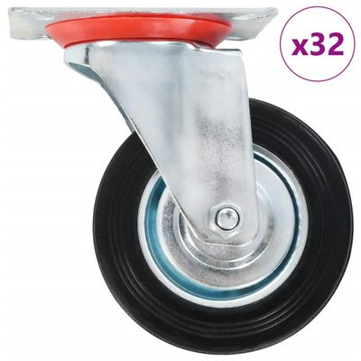 vidaXL Otočné kolieska 32 ks 100 mm