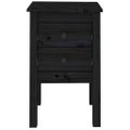vidaXL Nočné stolíky 2 ks čierne 40x35x61,5cm masívne borovicové drevo