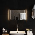 vidaXL Zrkadlo do kúpeľne s LED Priehľadná 50 x 30 cm tvrdené sklo
