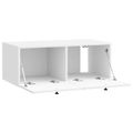 vidaXL Nástenná TV skrinka Biela s vysokým leskom 78,5 x 41 x 30 cm