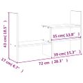 vidaXL Stojan na monitor čierny (39-72)x17x43 cm masívna borovica