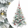 vidaXL Umelý vianočný stromček s 150 LED-i Biela 120 cm PE a PVC