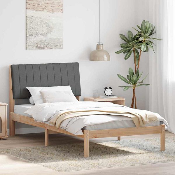 vidaXL Rám postele Hnedá 100 x 200 cm Masívne borovicové drevo