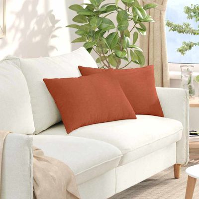 vidaXL Vankúše na pohovku 2 pcs Červenooranžová 60 x 40 cm