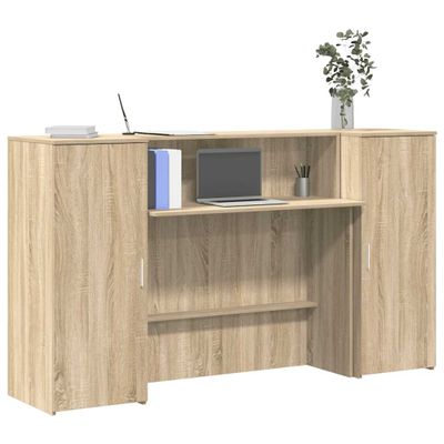 vidaXL Recepčný stôl dub sonoma 180x50x103,5 cm kompozitné drevo