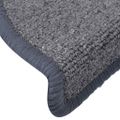 vidaXL Schodové rohože 15 ks 65x24x4 cm svetlosivé a modré polkruhové veľké