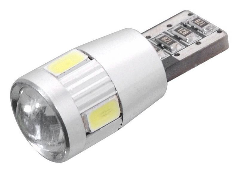 Žiarovka 6 SMD LED 12 V T10 s rezistorom CAN-BUS ready biela