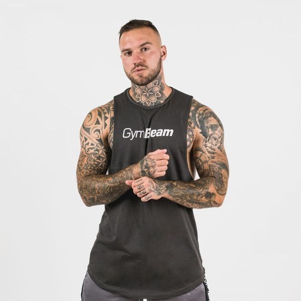 Tielko Cut Off Grey - GymBeam, veľkosť XL