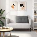 vidaXL Poduška na chrbát Tmavo šedá 80 x 19 x 50 cm látka