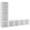 vidaXL TV skrinky 2 ks biele 142,5x35x36,5 cm drevotrieska