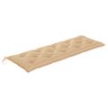 vidaXL Lavička Batavia s béžovou podložkou 150 cm tíkový masív