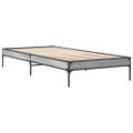 vidaXL Posteľný rám sivý sonoma 90x200 cm kompozitné drevo a kov