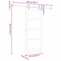 vidaXL Posuvné dvere 83 x 202 cm Masívne borovicové drevo a sklo Biela