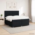 vidaXL Posteľ boxspring s matracom Čierna 200 x 200 cm Látka