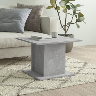 vidaXL Konferenčný stolík, betónový 55,5x55,5x40 cm, kompozitné drevo