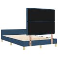 vidaXL Rám postele s čelnou doskou Modrá 140 x 190 cm látka
