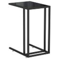 vidaXL Počítačový bočný stolík čierny mramor 50x35x65 cm tvrdené sklo