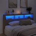 vidaXL Skrinka na čelo postele s LED dub sonoma 200x17x102 cm