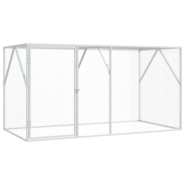 vidaXL Klietka pre vtákov Antracit 208 x 102 x 108 cm Pozinkovaná oceľ