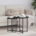 vidaXL Sada príručných stolíkov 2 ks Čierny dub 50 x 50 x 50 cm