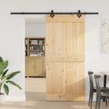 vidaXL Posuvné dvere NARVIK Prírodná a čierna 95 x 210 cm (213,5 cm)