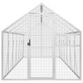 vidaXL Voliéra strieborná 1,79x6x1,85 m hliník