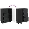 vidaXL Servírovacia skriňa Čierna 66 x 34,5 x 90 cm Kompozitné drevo