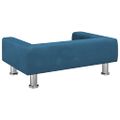 vidaXL Pelech pre psa modrý 70x45x26,5 cm zamat